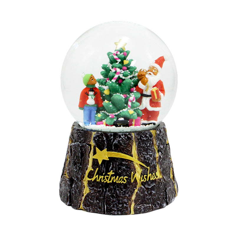 Manufacturers direct wholesale floating snow crystal ball music box music box Christmas gift Amazon