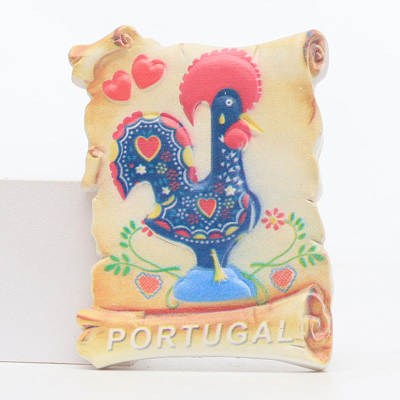 Portugal tourist attractions resin refrigerator sticker 3D attractions city souvenir magnetic  customization