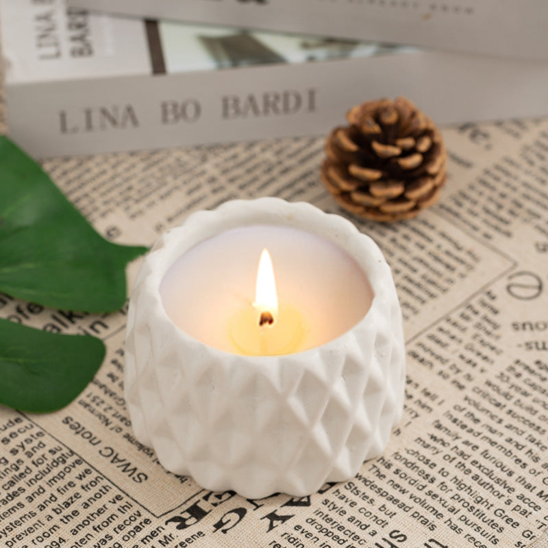 Nordic ceramic candle Aromatherapy cup Home decor candlestick ornaments wax scent romantic candle light