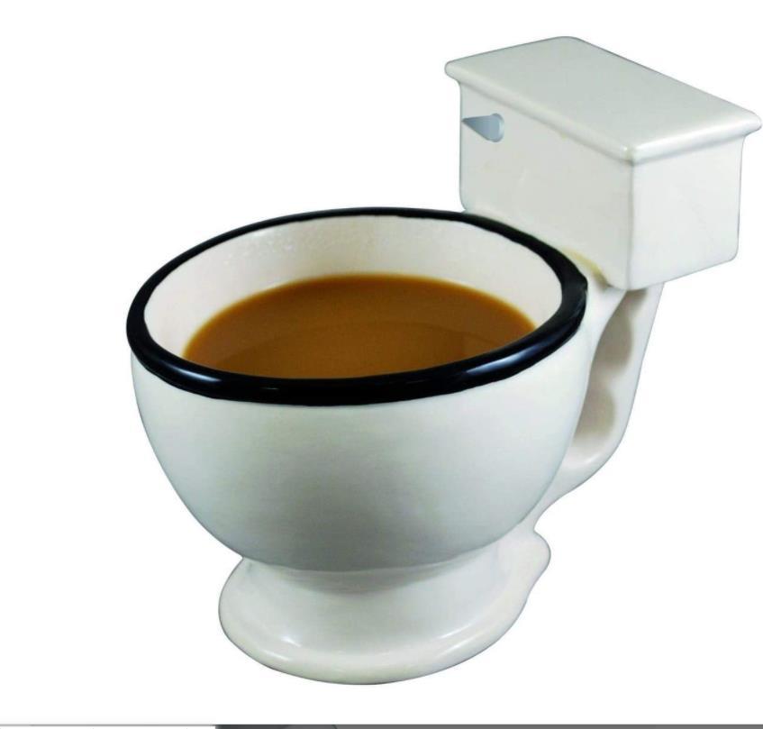 Funny 12 oz ceramic coffee cup Toilet home office prank gift Toilet Mug 