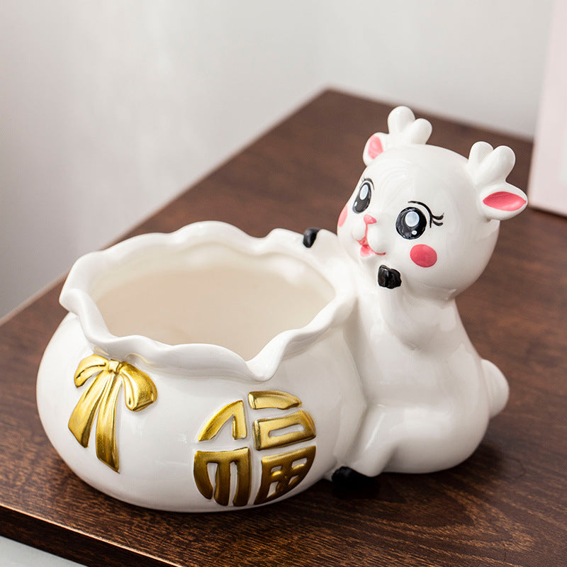 Ashtray home fashion trinket fawn personality cute high-grade creative new Chinese trend office