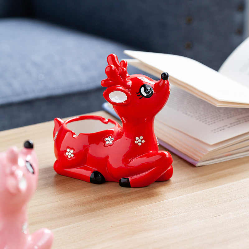 deer ceramic ashtray simple home living room decoration Modern ins style creative personality cute