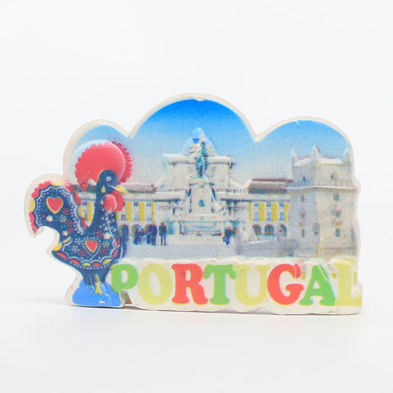 Portugal tourist attractions resin refrigerator sticker 3D attractions city souvenir magnetic customization