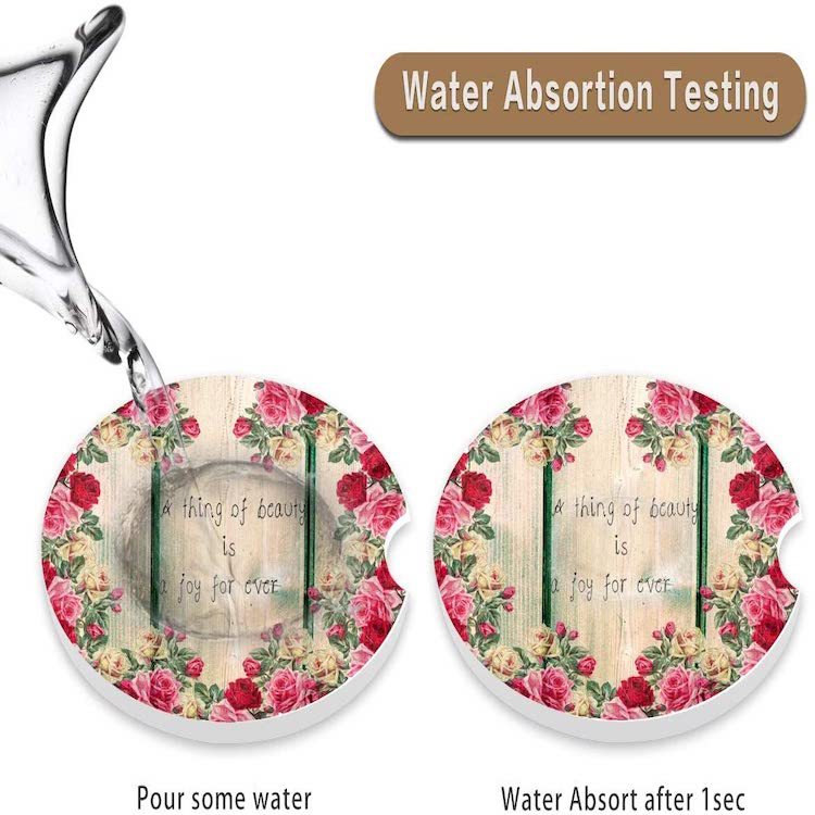 U-shaped car coaster 6.6cm absorbent drink mat customized