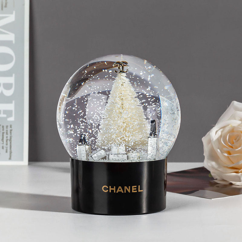 brand custom snow globe chanell romantic gift wholesale promotional