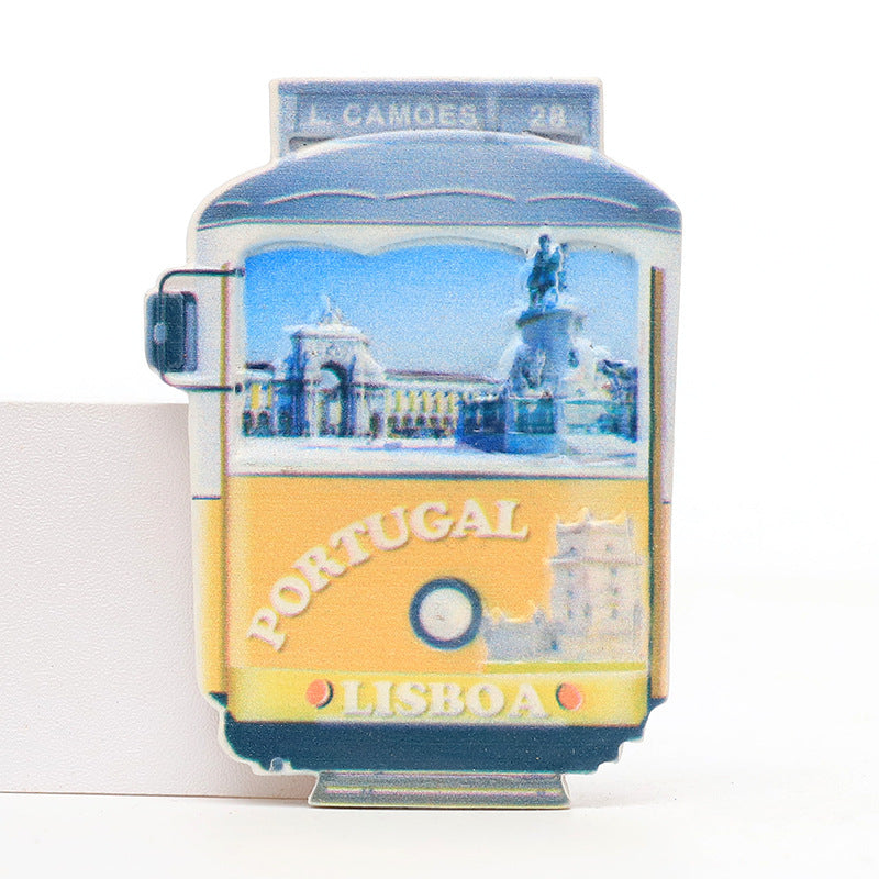 Portugal tourist attractions resin refrigerator sticker 3D attractions city souvenir magnetic customization