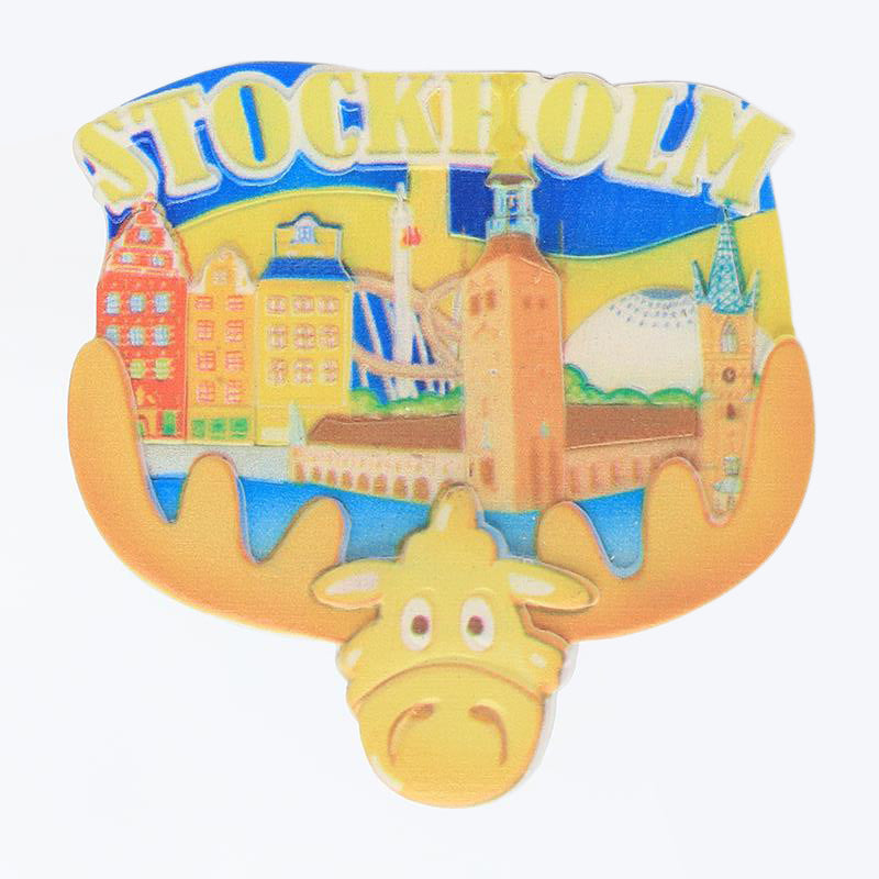 Sweden tourist refrigerator sticker foreign scenic spots souvenir magnetic 3D city home decoration customization