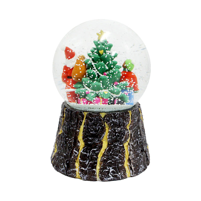 Manufacturers direct wholesale floating snow crystal ball music box music box Christmas gift Amazon