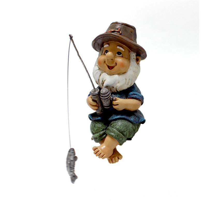 Outdoor fishing dwarf decoration animal creative decoration garden courtyard balcony layout landscaping