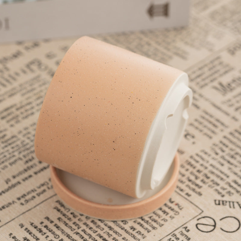 Nordic ceramic candle Aromatherapy cup Home decor candlestick ornaments wax scent romantic candle light