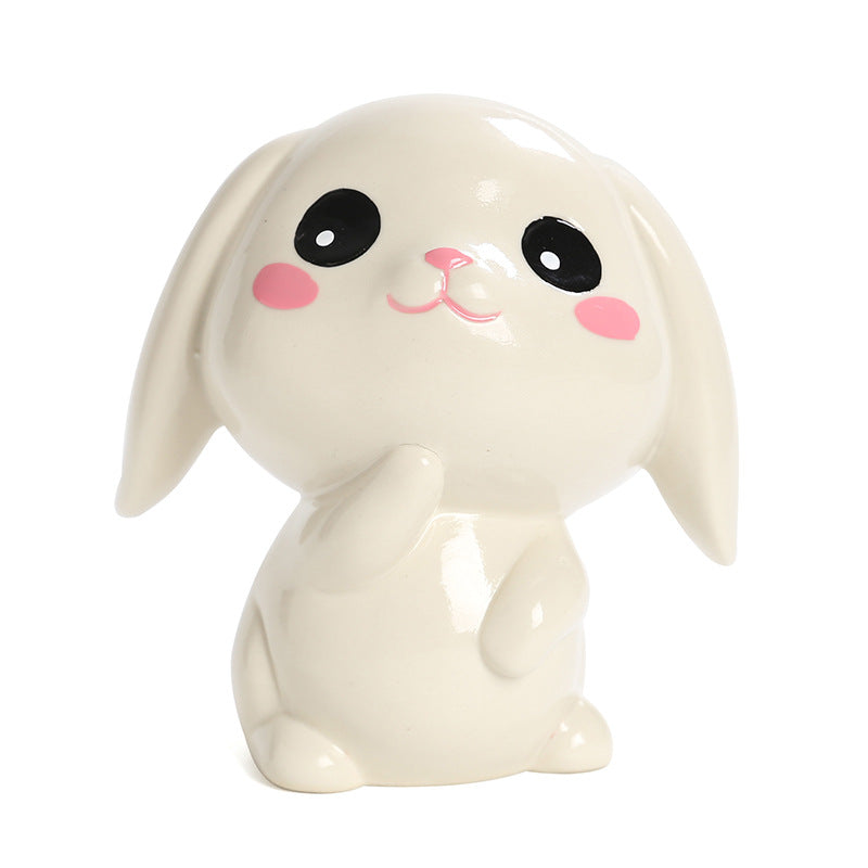 ceramic rabbit ashtray decoration Home accessoriesCute living room doll decoration Instagram Mini