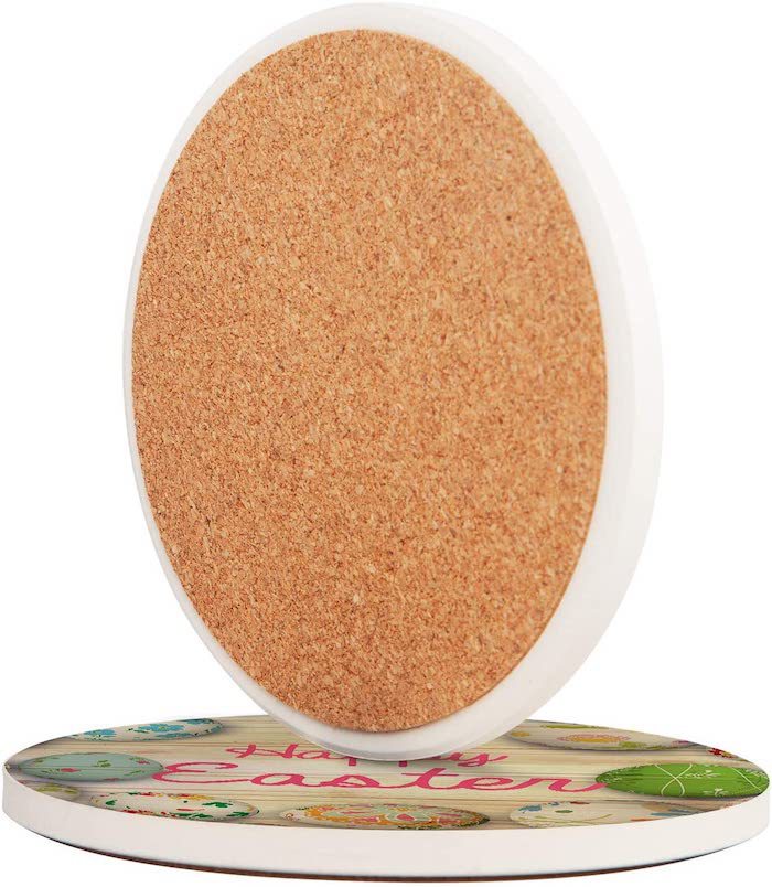 Easter Egg ceramic absorbent coaster Custom drink mat suitable for the coffee table