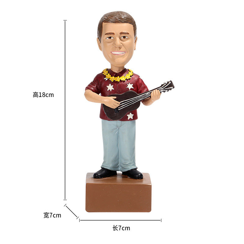 Custom bobblehead resin crafts home living room tabletop decoration fan gift Trump singer baseball player