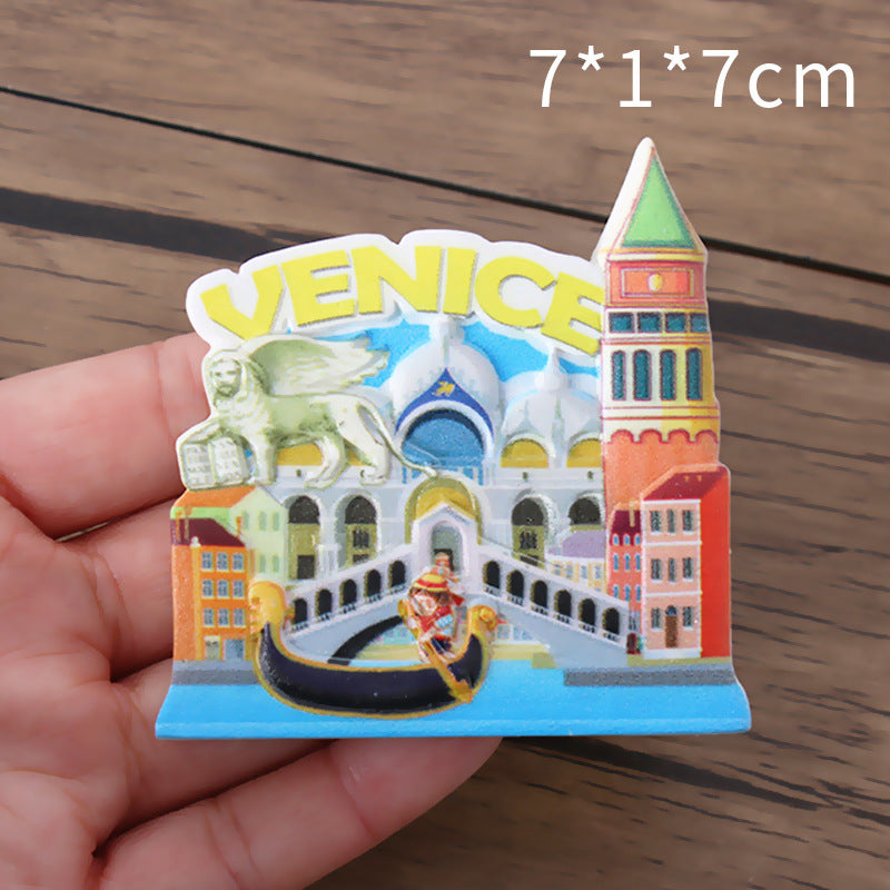 Italy tourist refrigerator sticker creative city features attractions to play souvenirs foreign trade arts and crafts decoration