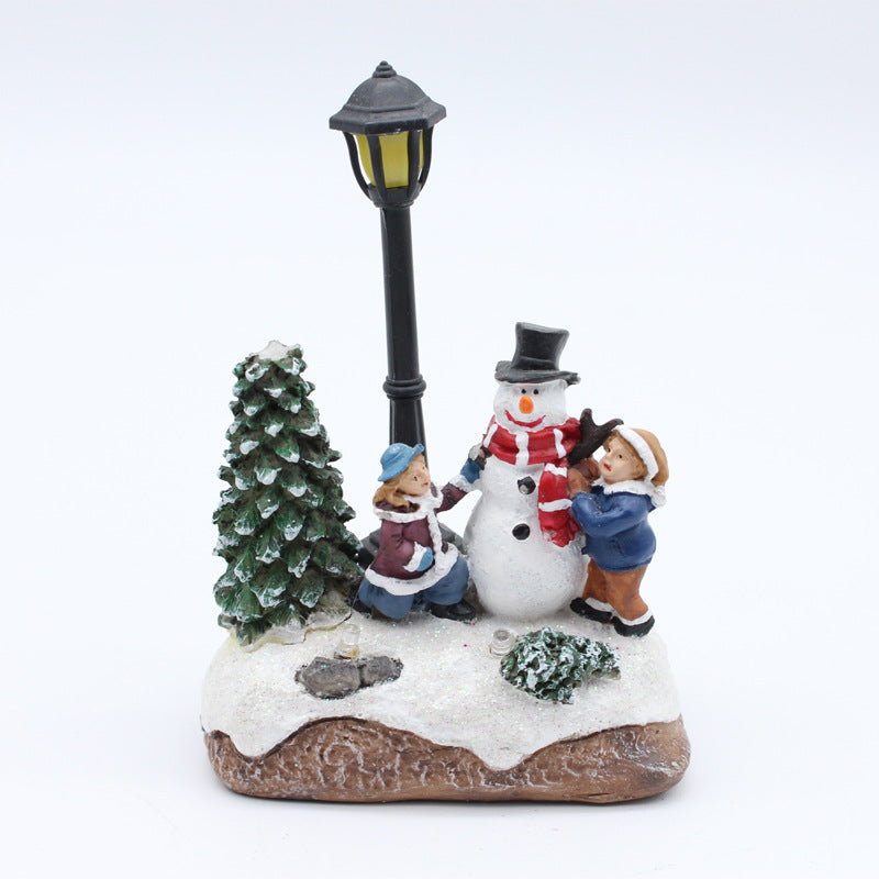 Creative snowman resin decoration Christmas craft gift custom wholesale European home living room garden ornaments