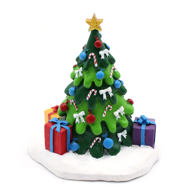 Creative Christmas tree gift box Resin decoration Holiday gift crafts custom wholesale home garden decorations
