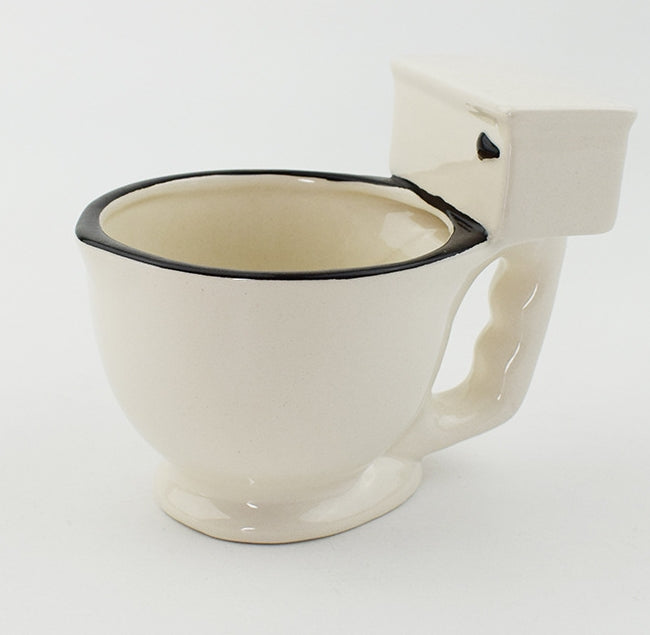 Manufacturers custom ceramic creative funny toilet cup toilet seat modeling mug 3D ceramic coffee cup 