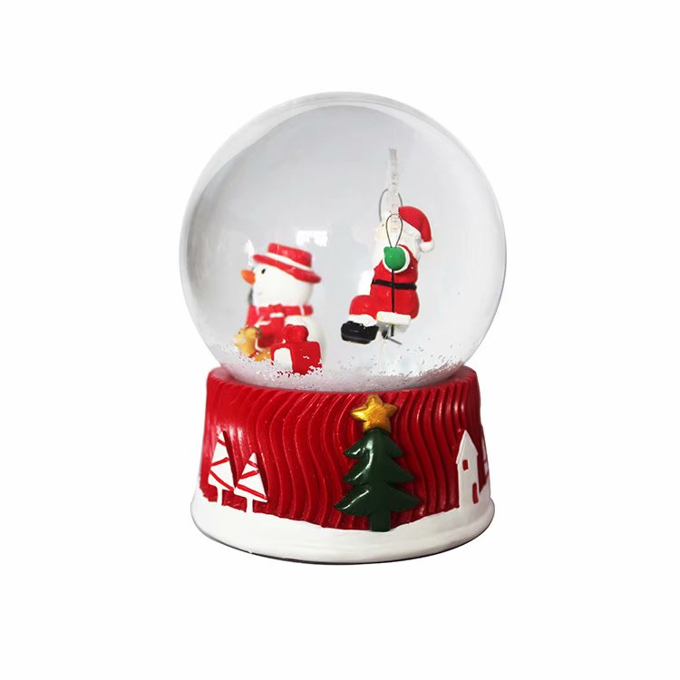 personalised snow globe music box custom wholesale santa christmas water globe kids gifts