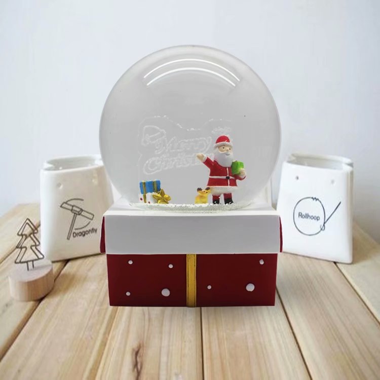 christmas snow globe water gift home deco