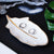 Nordic ins Ceramic dish Creative feather crafts jewelry tray Pastry fruit tray Jewelry storage ring tray