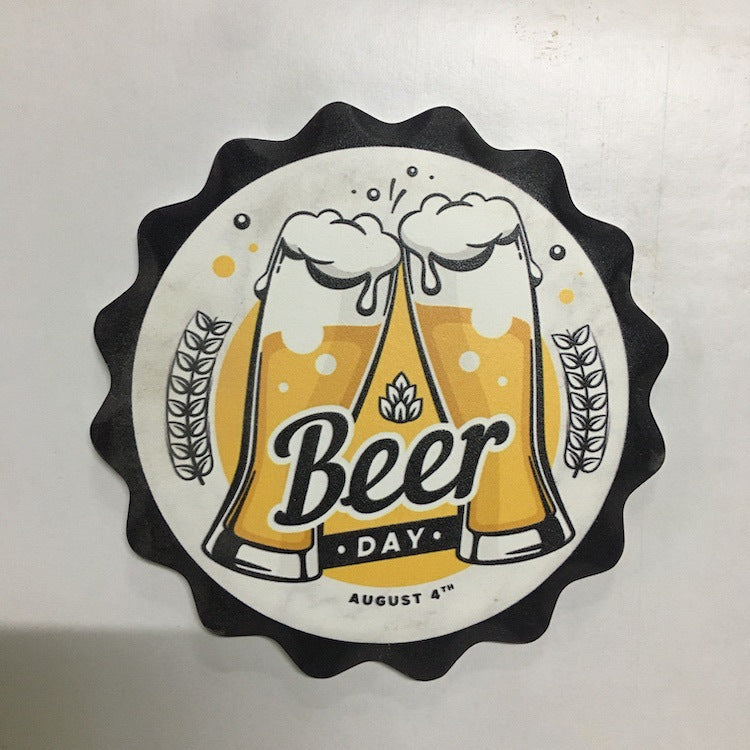 Custom beer mat can absorb water ceramic uv printing Aliexpress hot coaster table cork non-slip