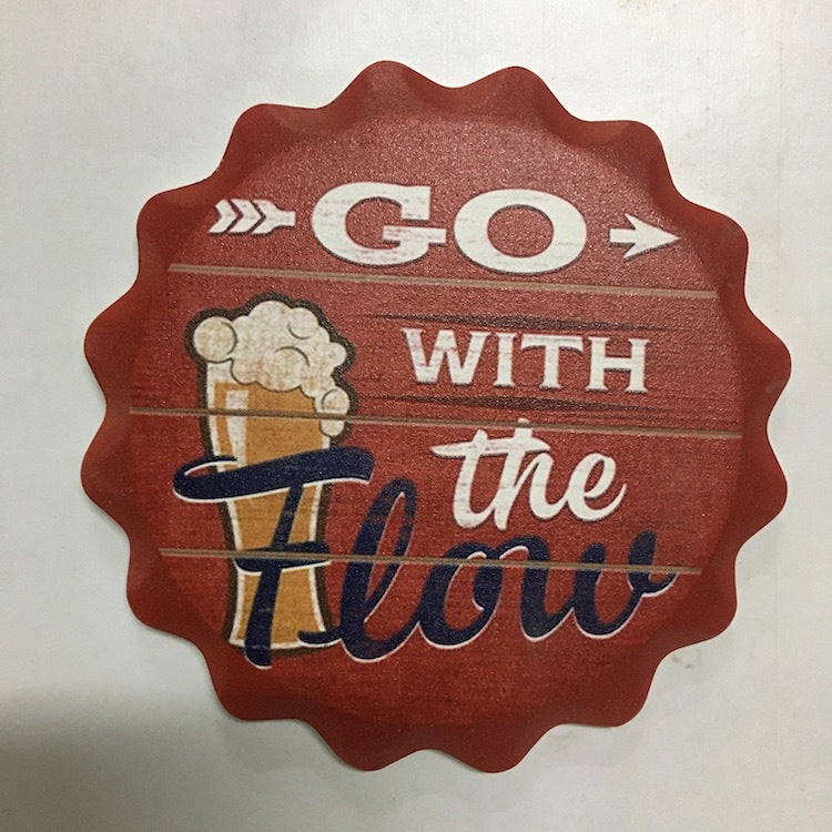 Absorbent ceramic coaster beer-shaped bottom attached cork tea mat iced drink coffee hot selling