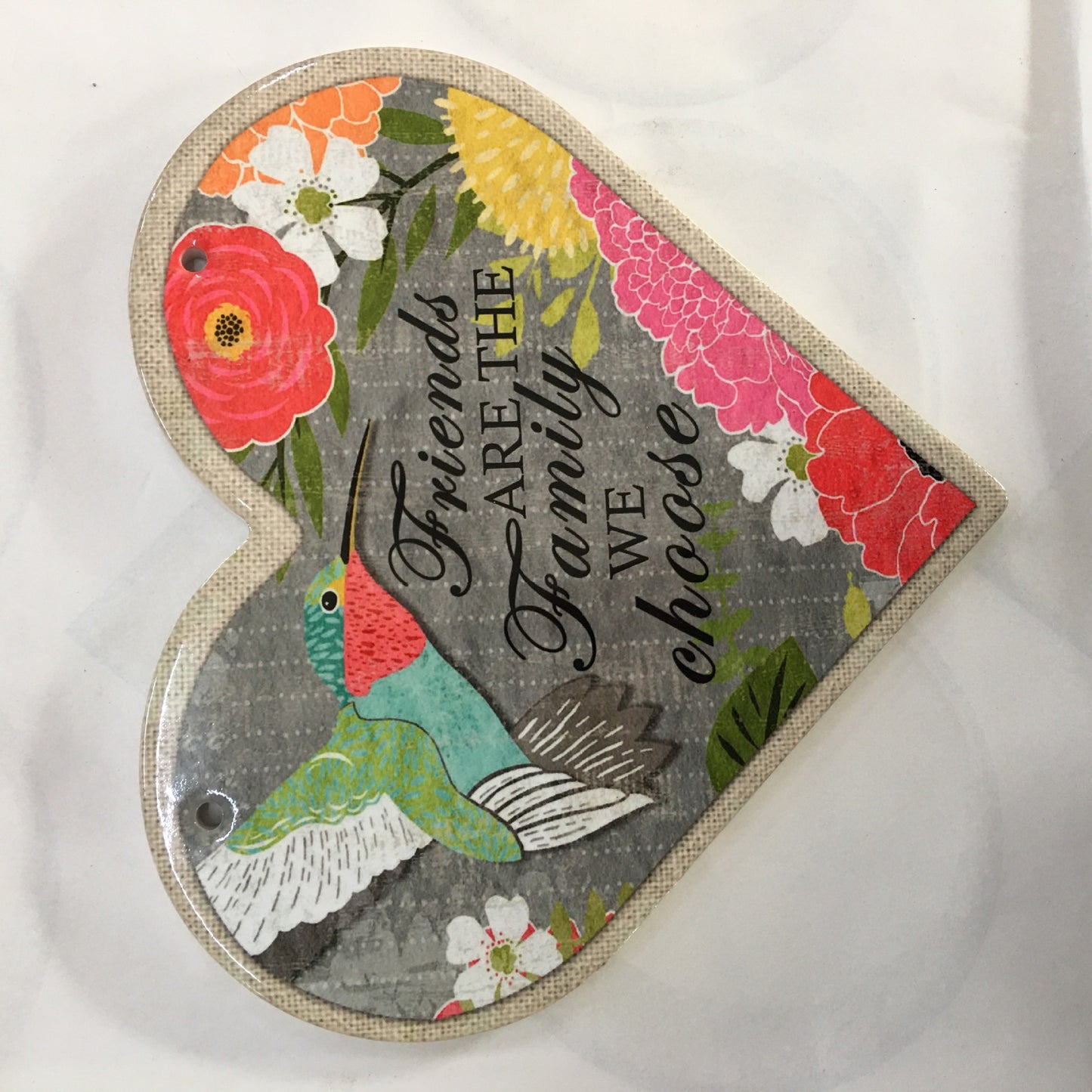 Heart-shaped ceramic pot mat hanging decoration table insulation Valentine's Day love gift can be hung on the wall for easy cleaning