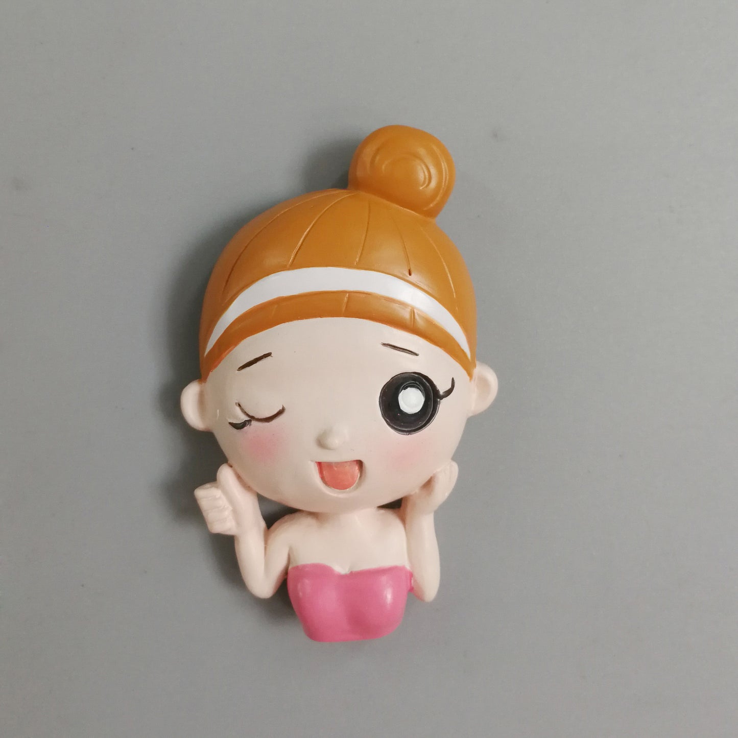 Refrigerator sticker cartoon cute beauty Q version resin mobile phone stick outlet decoration beauty pack mask