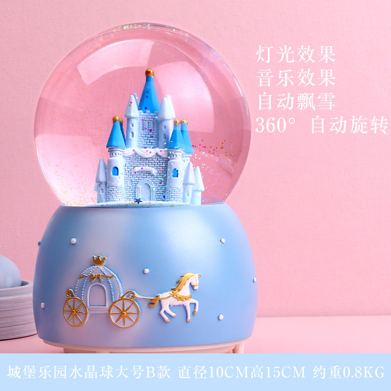 castle snow globe water music box fantacy china manufacturer wholesale suopport cusomization