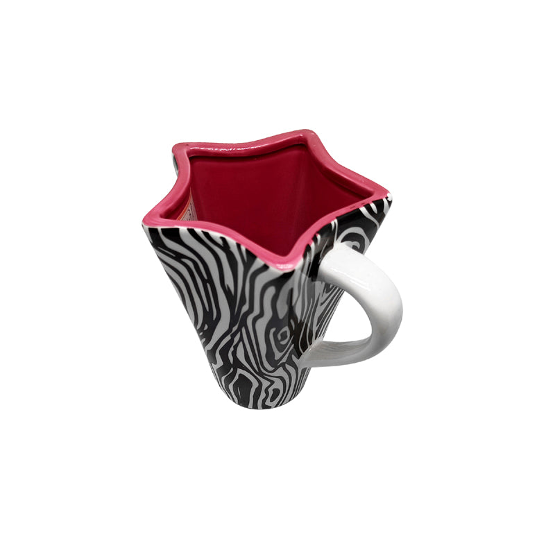 zebra-stripe cute ceramic mug handmade ceramic mugs customizable