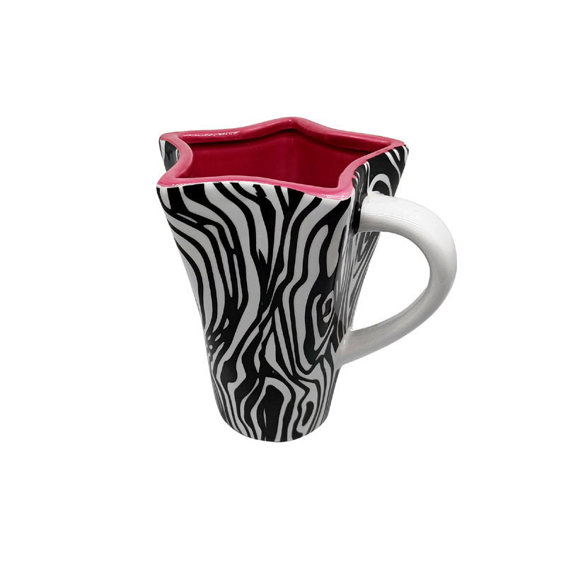 zebra-stripe cute ceramic mug handmade ceramic mugs customizable
