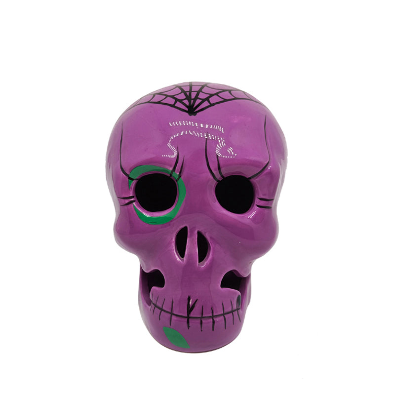 Skeleton Aromatherapy essential oil burner Halloween decoration purple spider web