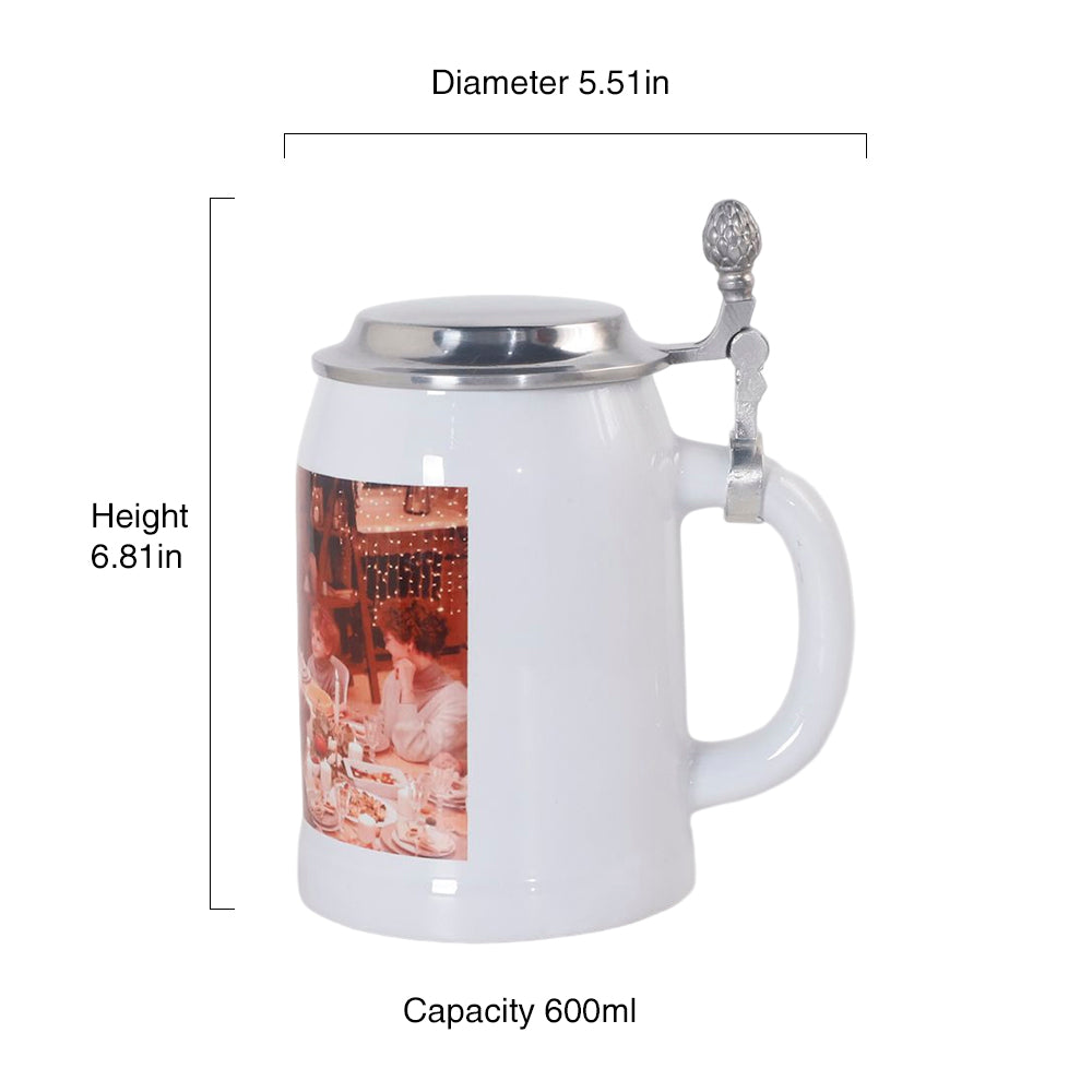 beer stein beer mug with pewter lid oktoberfest