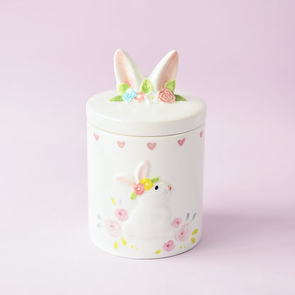 Ceramic sealed jar Sugar jar Creative Candy storage jar with lid snack tea storage cute rabbit cookie