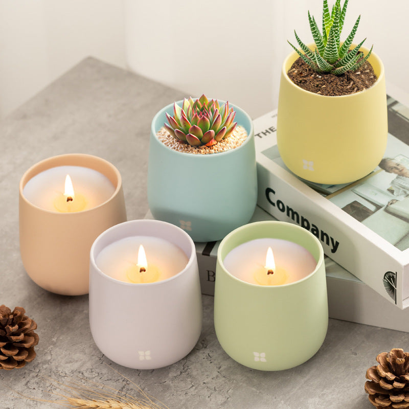 Matte ceramic cup candle cup home decoration mug personality type