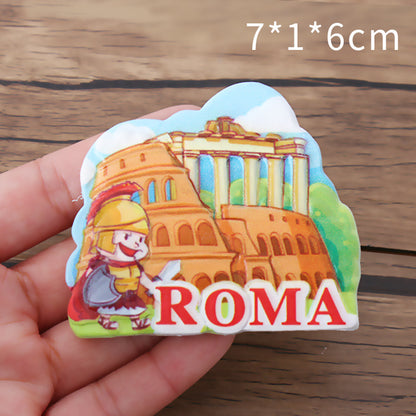 Italy tourist refrigerator sticker creative city features attractions to play souvenirs foreign trade arts and crafts decoration