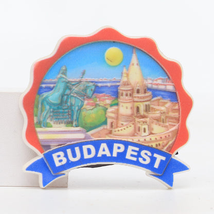 Hungary tourist refrigerator sticker 3D city scenic spots magnetic message decoration customization