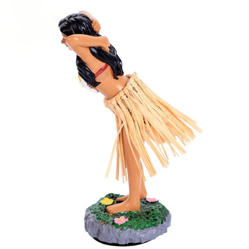 Children's toy doll Hawaii hula girl twisted waist decoration resin crafts manufacturers directly supply