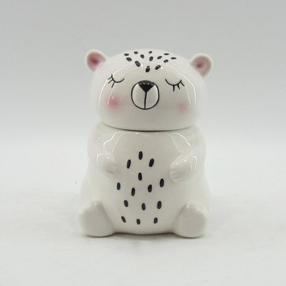 ceramic cookie jar Painted kitten modeling storage dried fruit supply rabbit pig elephant sheep dog fox cat Cactus cheetah koala