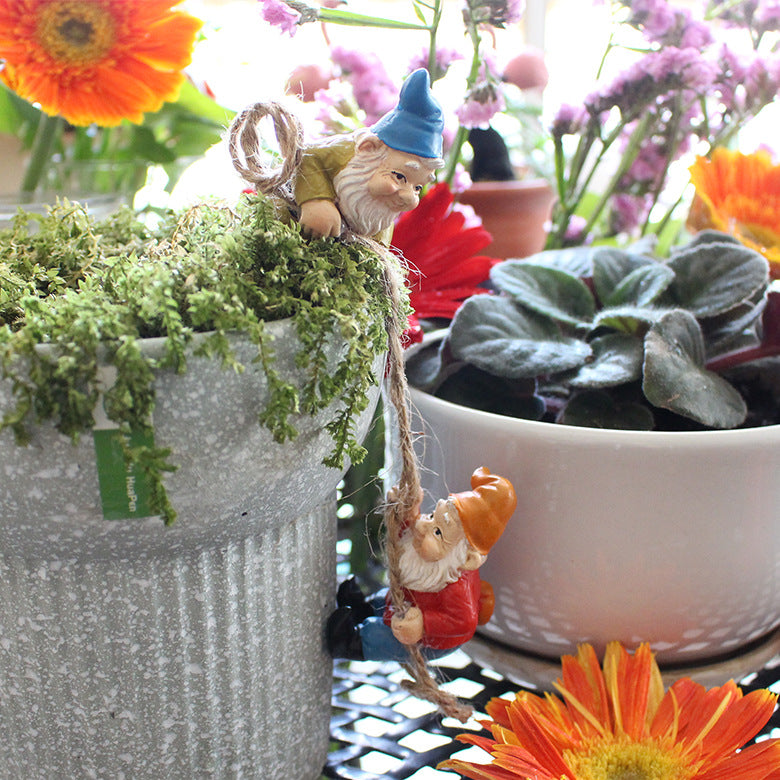Manufacturers new dwarf flower decorations creative resin cartoon spray hanging garden pot plug-in accessories wholesale