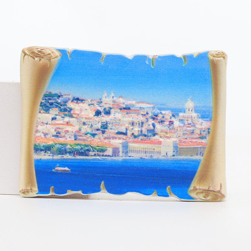 Portugal tourist attractions resin refrigerator sticker 3D attractions city souvenir magnetic  customization