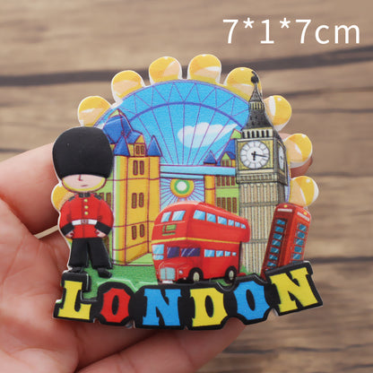 London tourism refrigerator sticker City tourism memorial 3D magnetic decorative arts and crafts