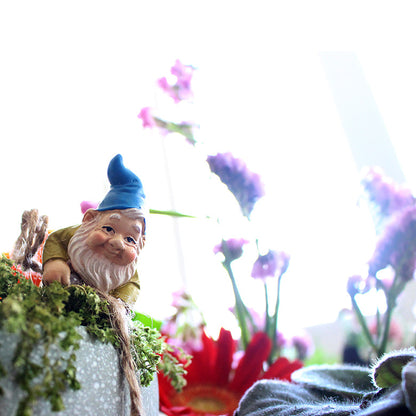Manufacturers new dwarf flower decorations creative resin cartoon spray hanging garden pot plug-in accessories wholesale