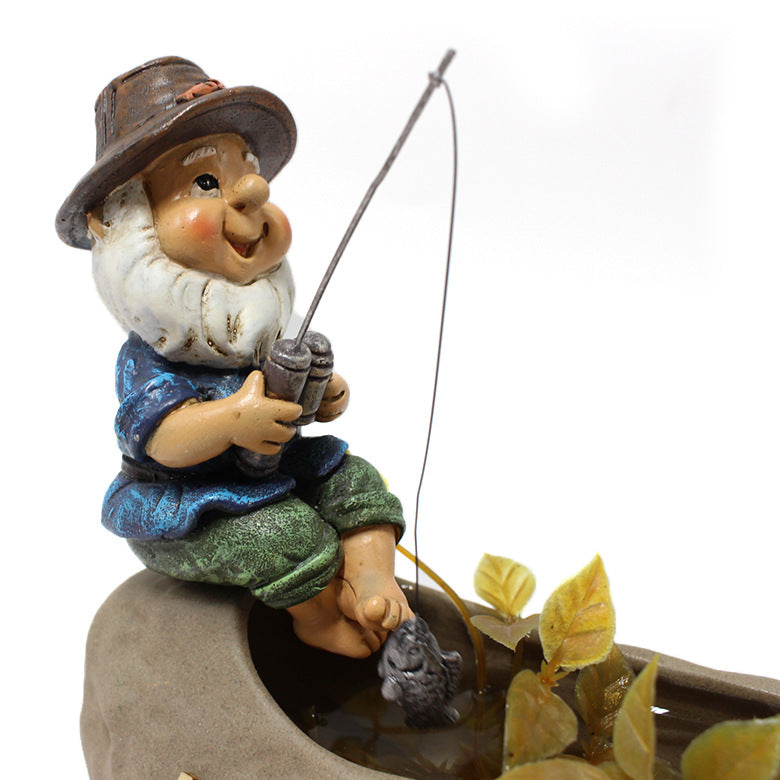 Outdoor fishing dwarf decoration animal creative decoration garden courtyard balcony layout landscaping