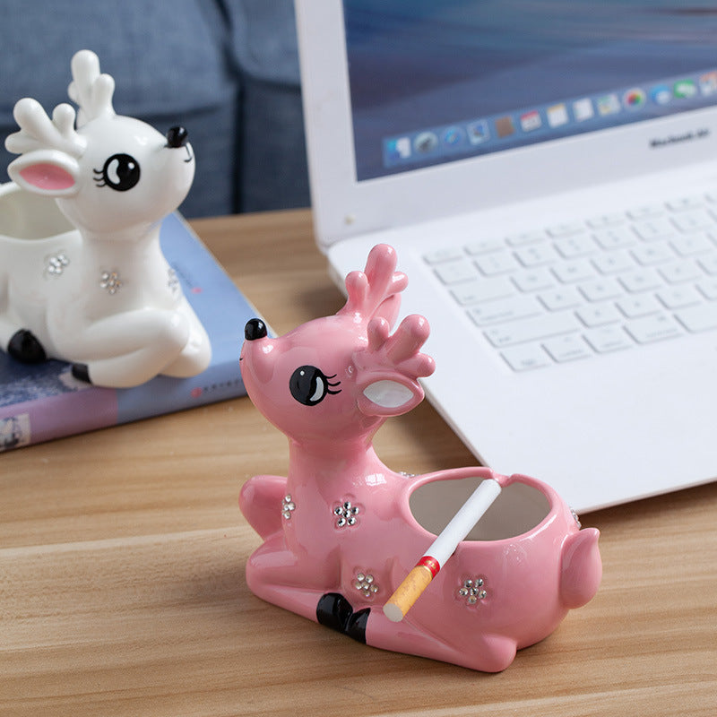 deer ceramic ashtray simple home living room decoration Modern ins style creative personality cute