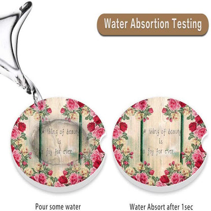 U-shaped car coaster 6.6cm absorbent drink mat customized