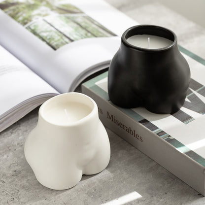 Human body shape candle cup cactus matte ceramic aromatherapy small capacity home candlestick decoration