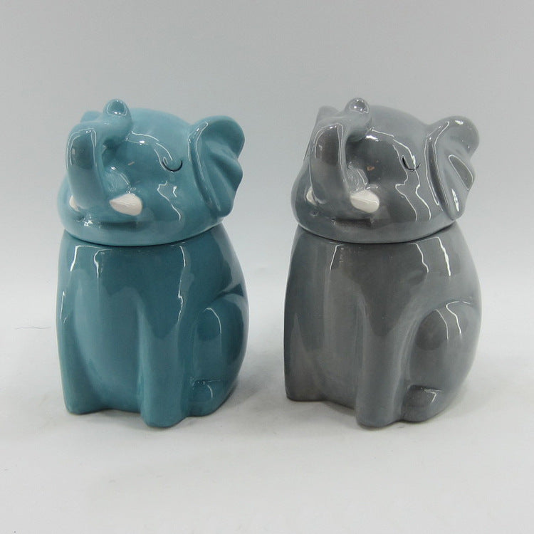 ceramic cookie jar Painted kitten modeling storage dried fruit supply rabbit pig elephant sheep dog fox cat Cactus cheetah koala