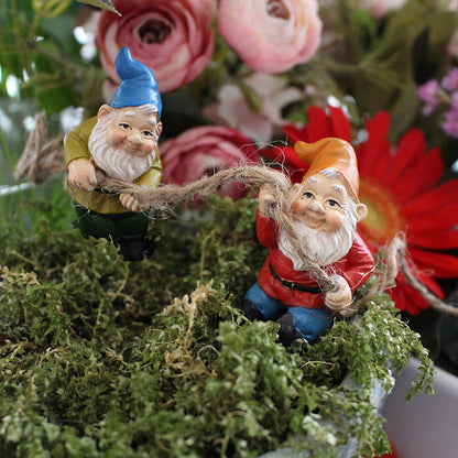 Manufacturers new dwarf flower decorations creative resin cartoon spray hanging garden pot plug-in accessories wholesale