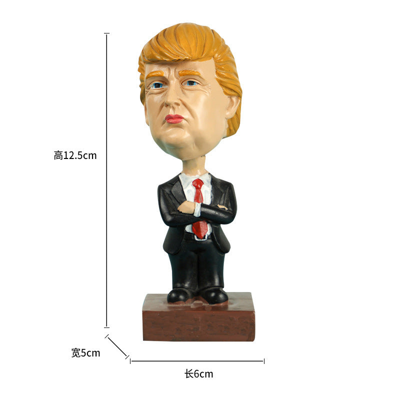 Custom bobblehead resin crafts home living room tabletop decoration fan gift Trump singer baseball player